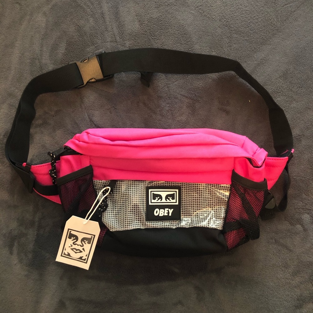 Obey waist bag magenta